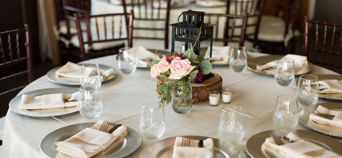 Beautifully styled reception table decor